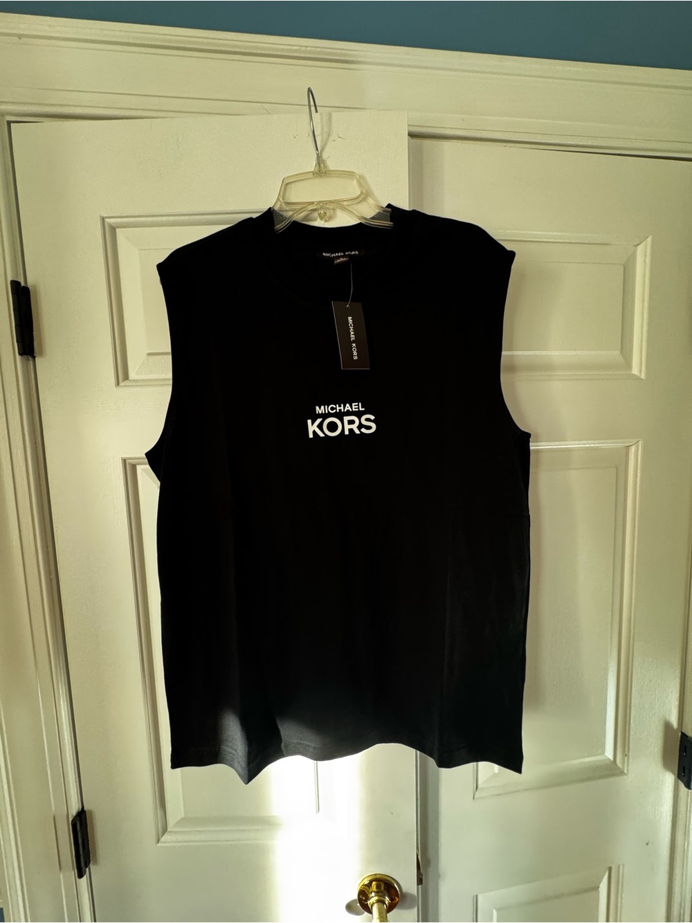 Michael Kors Black Logo Muscle Tank